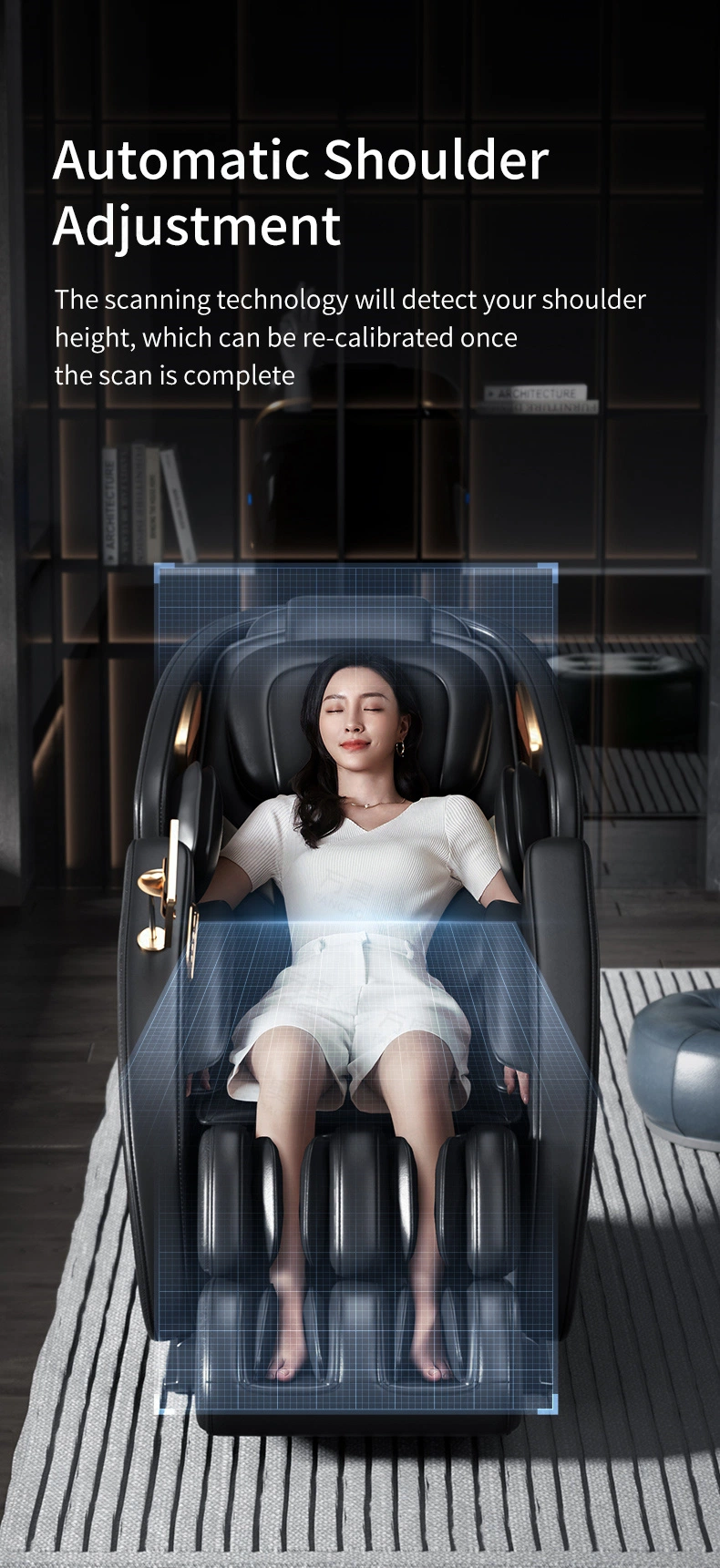 in Dubai Big Size Sillon Masajeador Comercial Deluxe 3D Massage Chair for Sale